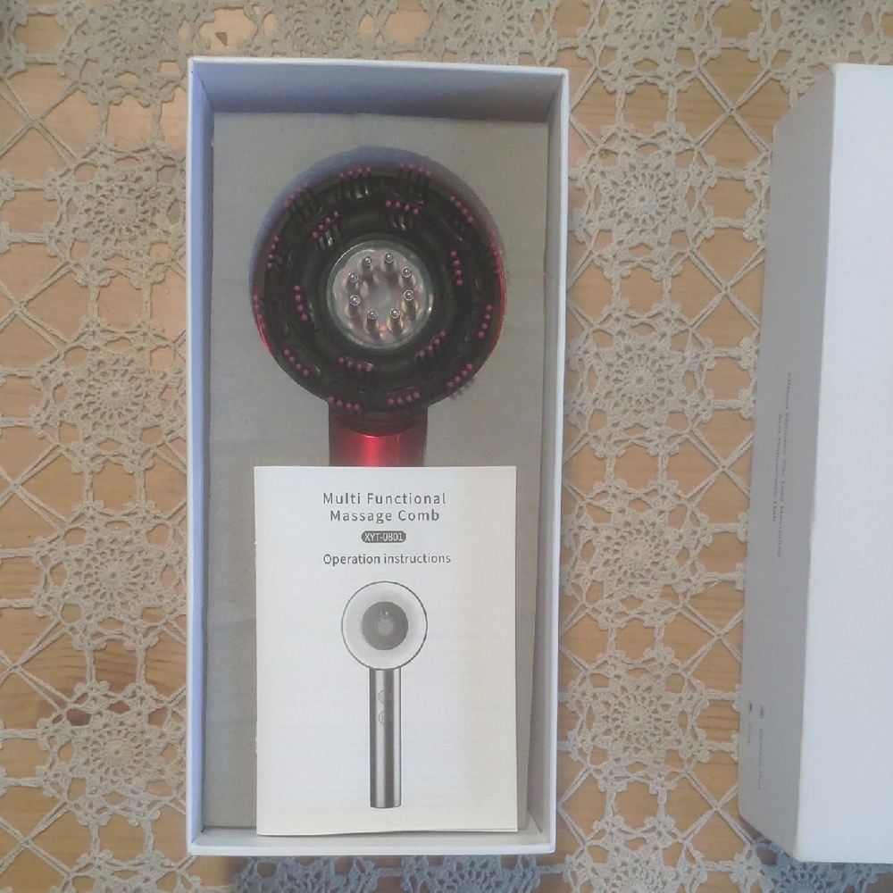 Red Multi-Functional Massage Comb - Picture 4 of 15